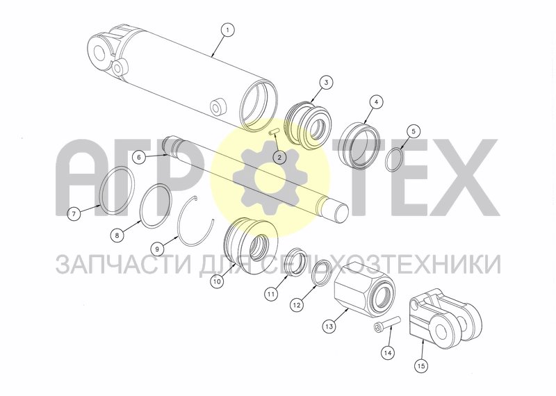 Чертеж CYLINDER D75X200 (353704 - 353707)