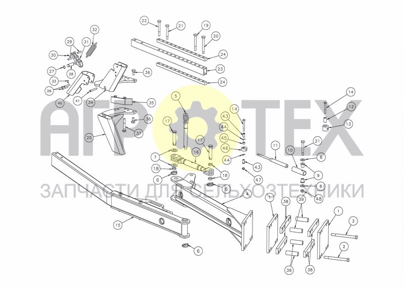 ARM + SHOCK ABSORBER (№8 на схеме)