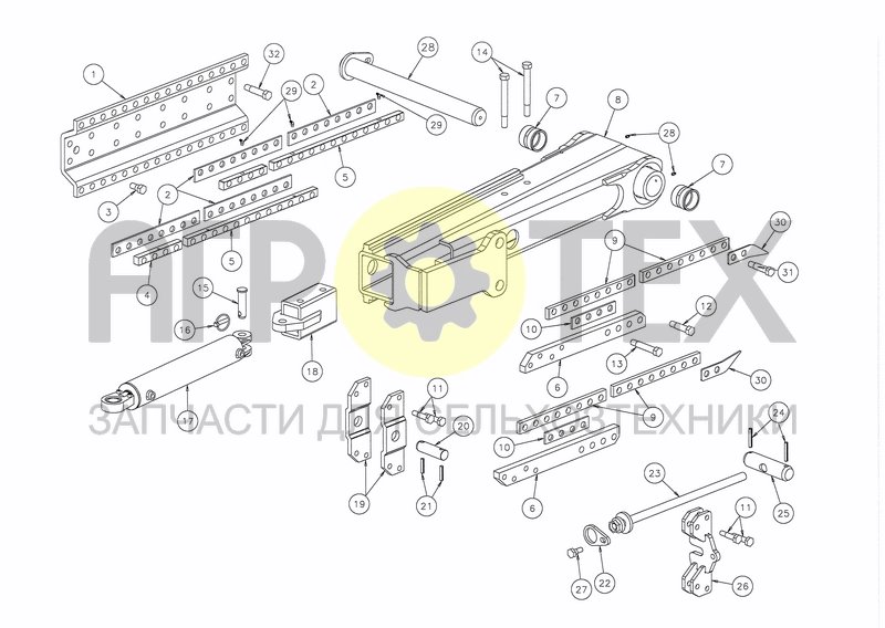 FRONT SECTION + FIRST FURR. ADJ. (FR. SER. PB2035) (№28 на схеме)