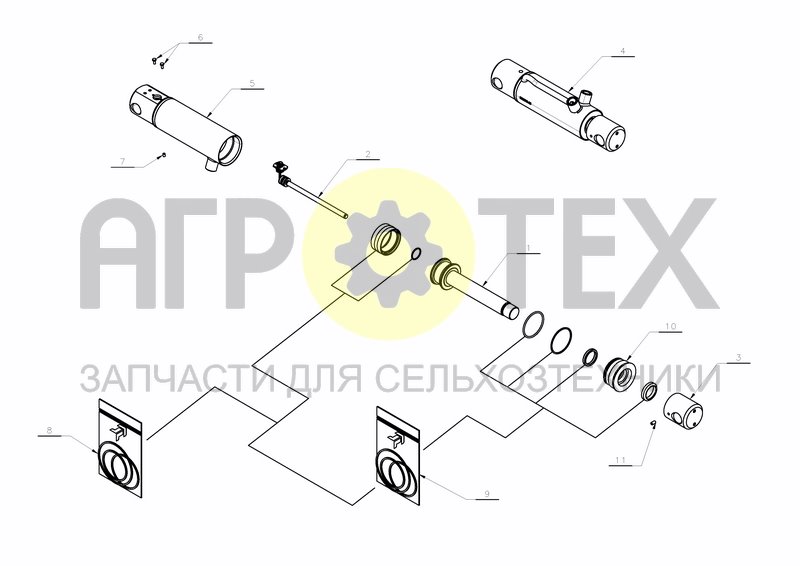 CYLINDER D63-D32X310+120 (A133859288) (№7 на схеме)