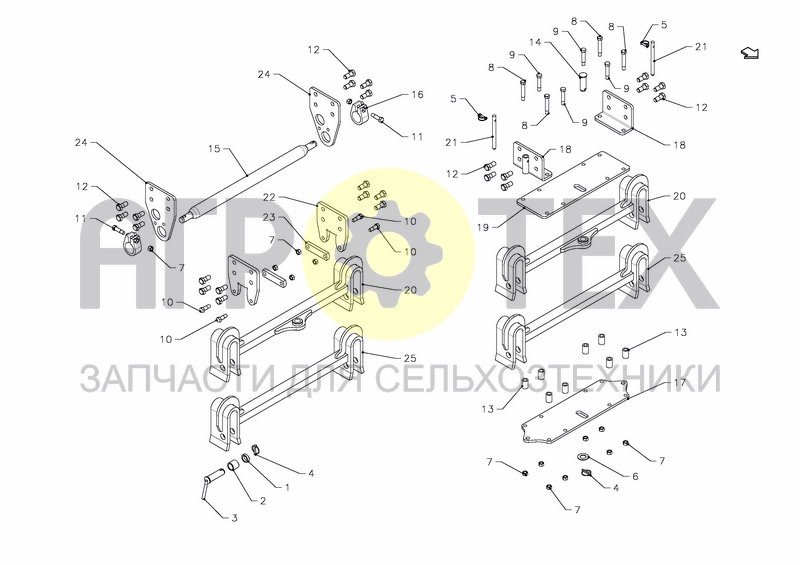 Чертеж CROSS SHAFTS HS-300