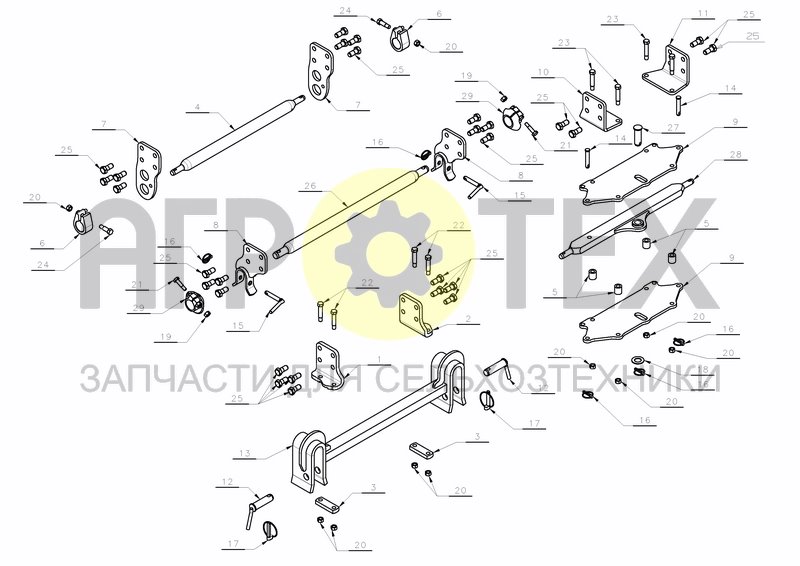 Чертеж CROSS SHAFTS HS-200