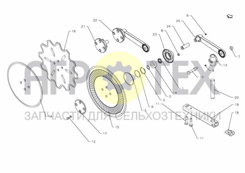 Чертеж DISC COULTER - VIBROMAT BEAM