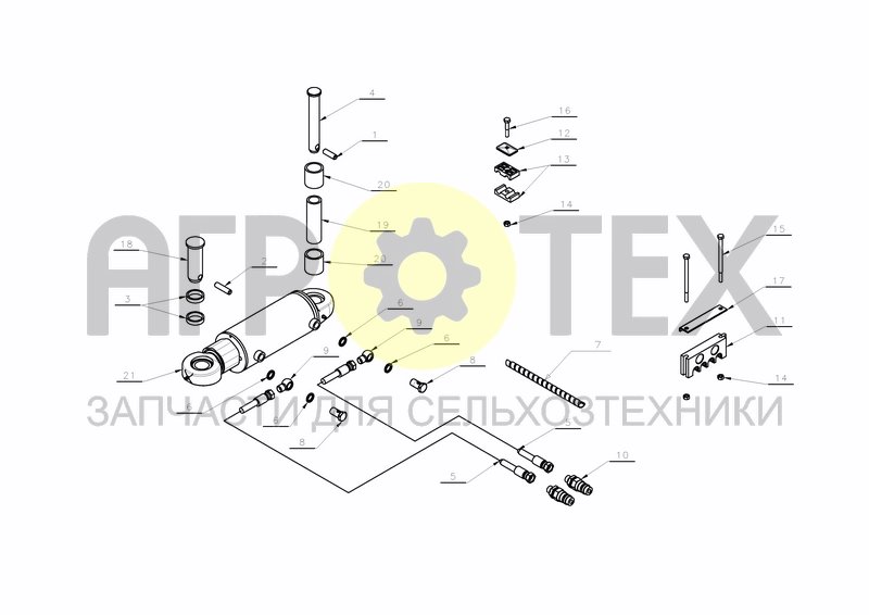 HYDRAULICS FRONT FURROW WIDTH ADJUSTMENT (№14 на схеме)