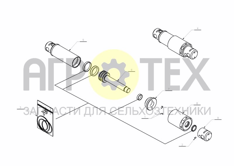 Чертеж WHEEL (HYDRAULIC) - CYLINDER