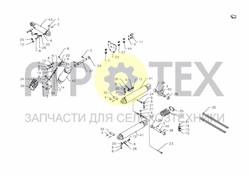 Чертеж BASIC HYDRAULICS FRONT SECTION