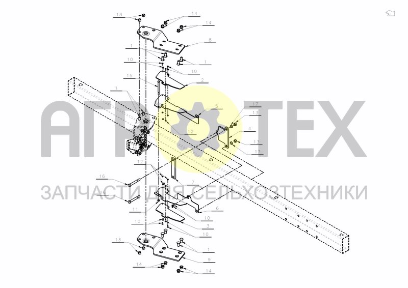 FRAME PARTS FRAMEMOUNTED WHEEL (№14 на схеме)