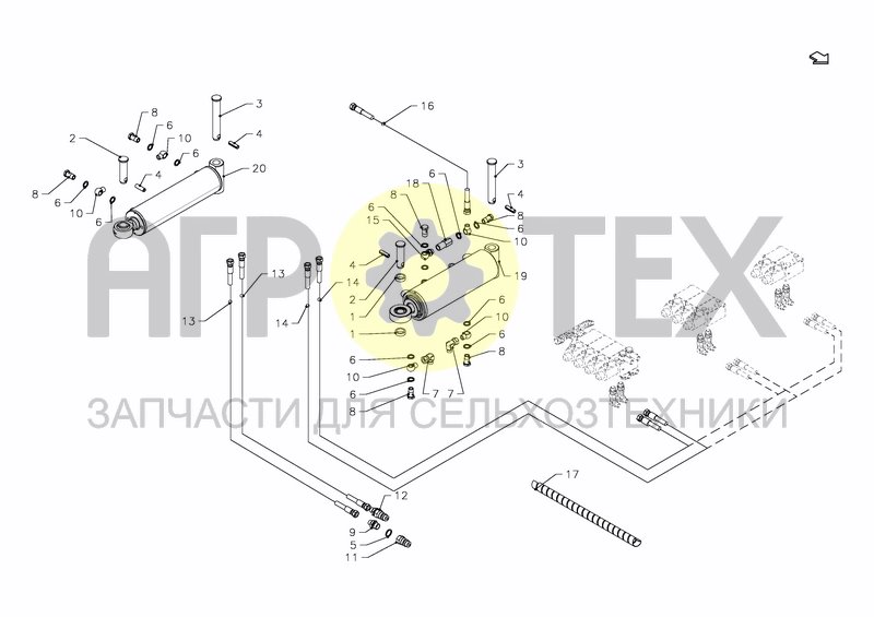 Чертеж HYDRAULICS FIRST FURROW