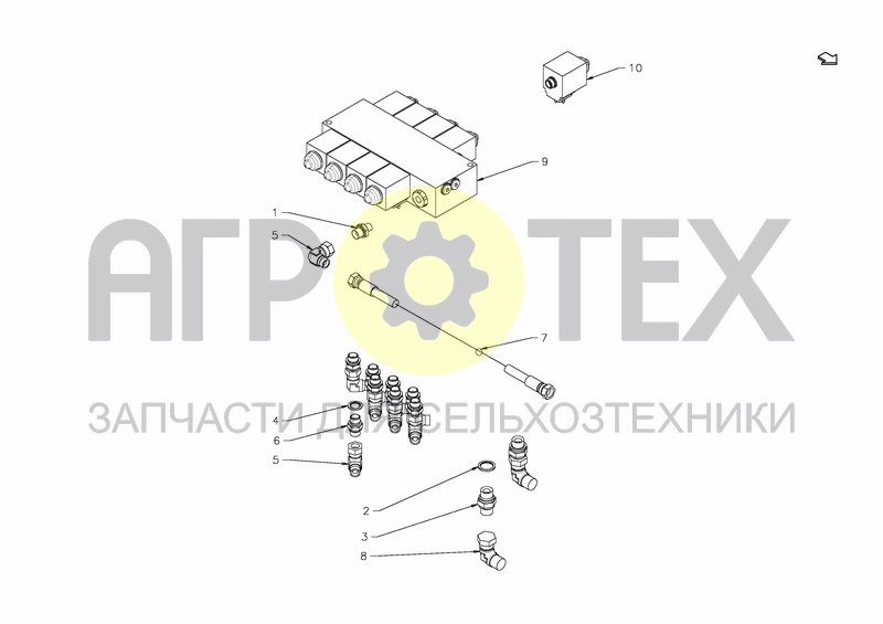 Чертеж VALVE BLOCK SEQUENCE ATS (E) AND ATS (I)