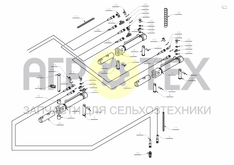 Чертеж FRONT FURROW ADJUSTMENT HS-200