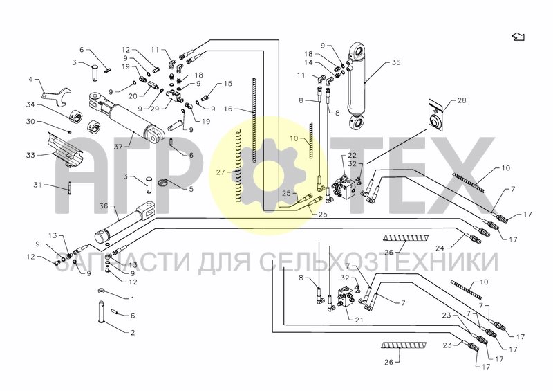 HYDRAULIC LAYOUT EDFR/ LDFR (№30 на схеме)