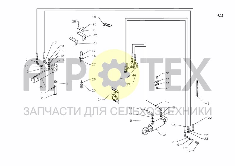 Чертеж HYDRAULICS HS-160 (AND HS-80 & 110 FROM 01.06.94)