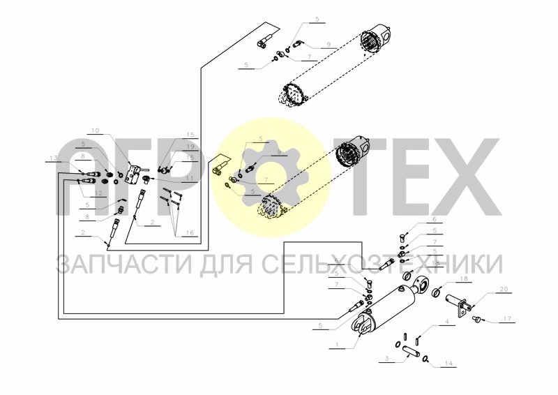 LOCK CYLINDER WHEN PACOMAT (№15 на схеме)