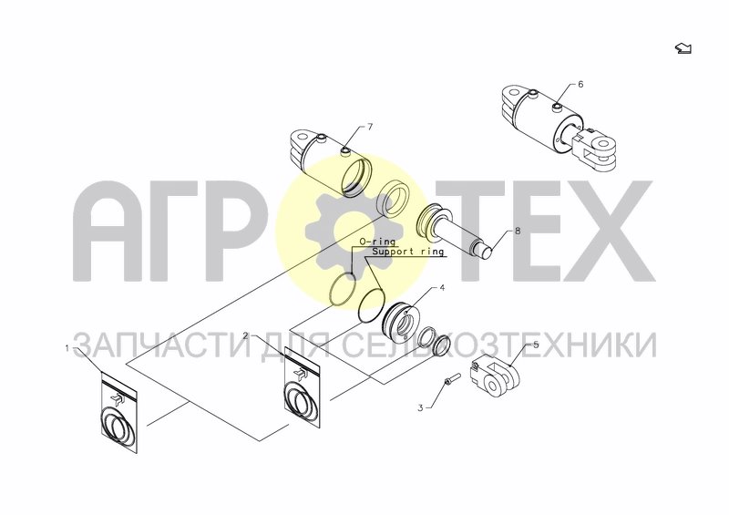 Чертеж CYLINDER D100-D50X335+55 (KK353817)