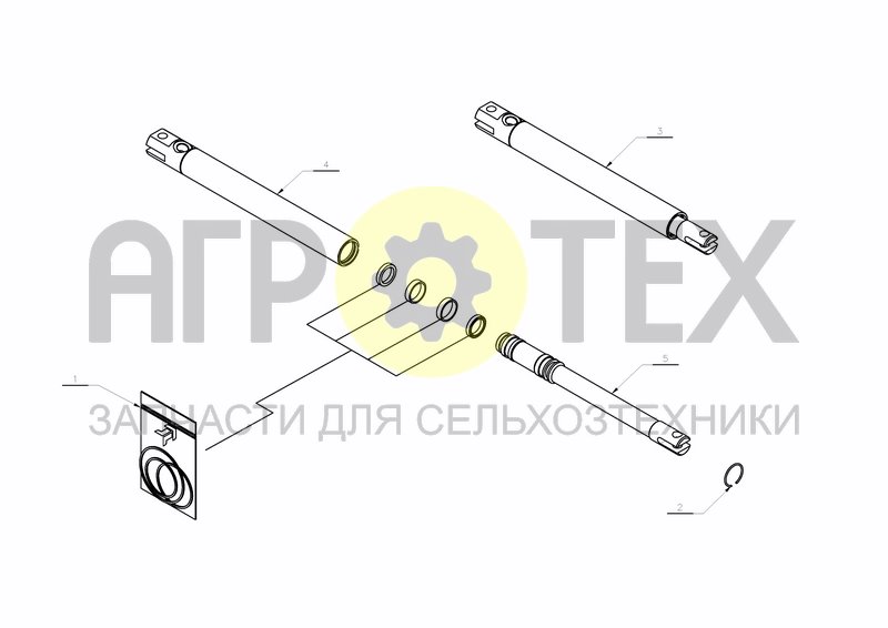 Чертеж CYLINDER D40 - D32 X 510 + 215 (KK353907)