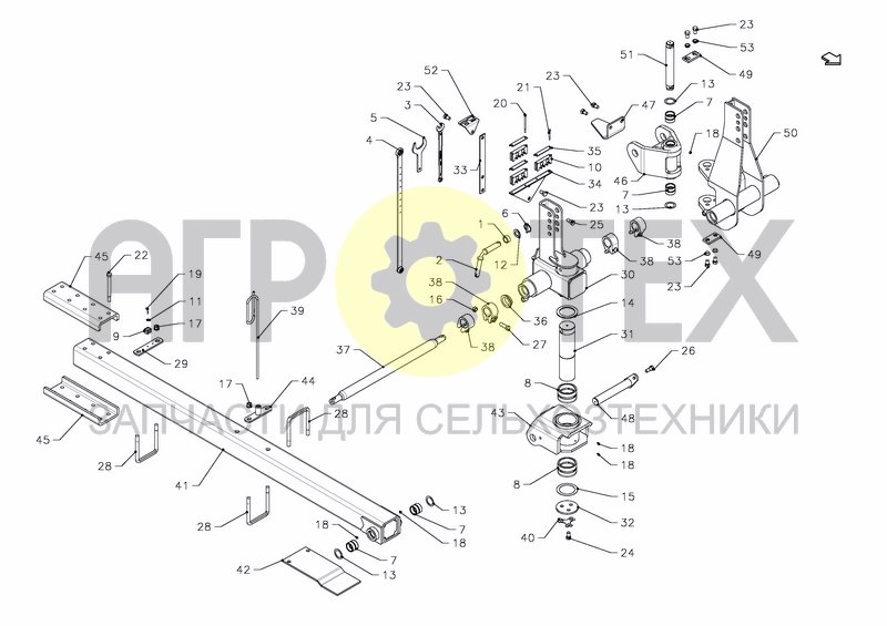 HEADSTOCK & DRAGBAR (№18 на схеме)