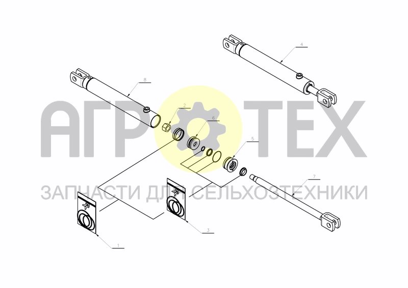 Чертеж CYLINDER D63-D32X670+400 (KK300803)