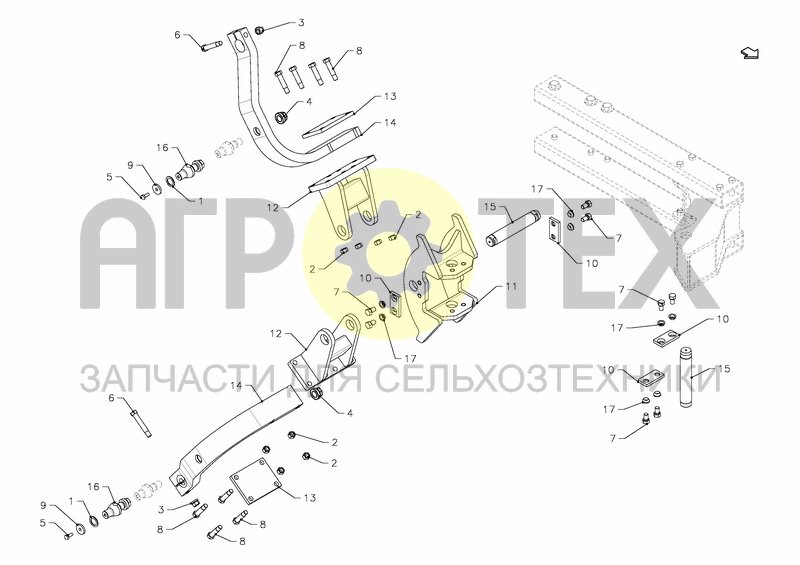 WHEEL ARMS FRONT WHEEL (№3 на схеме)