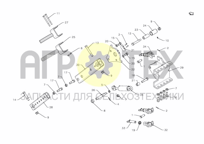 WHEEL FRAME MOUNTED (№34 на схеме)