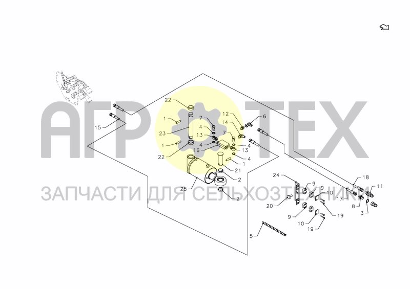 Чертеж HYDRAULICS VARIOMAT FRONT SECTION