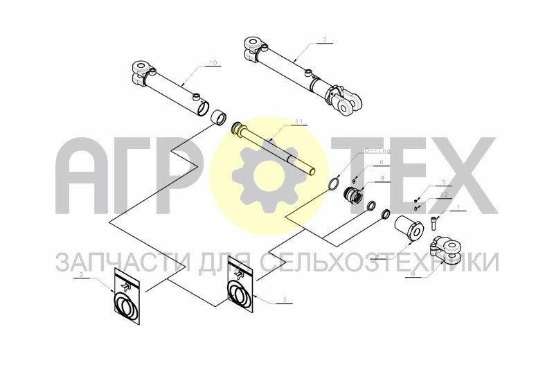 Чертеж CYLINDER D50-D30X520+200 (KK353902)