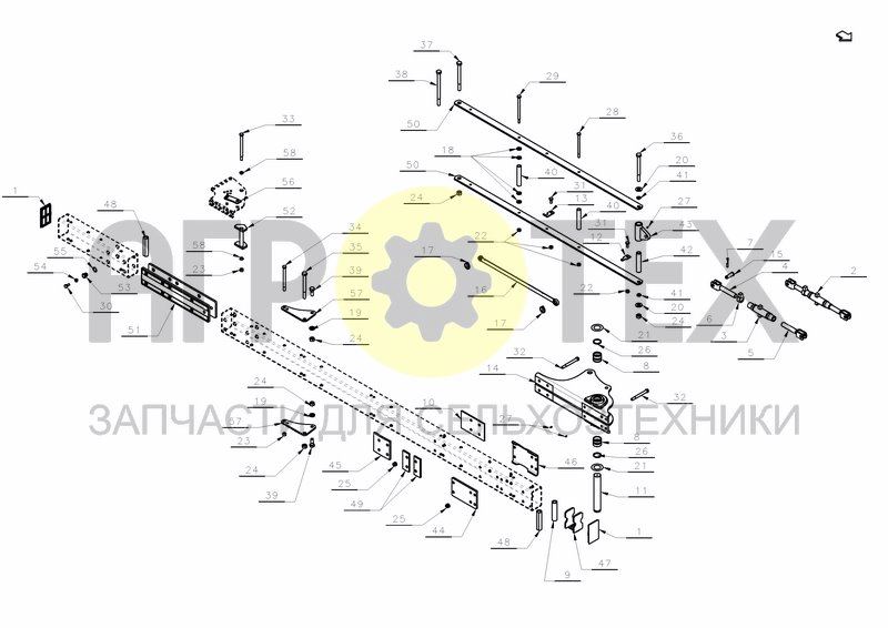 FRAME PARTS -300 4-6 FURROW (№25 на схеме)