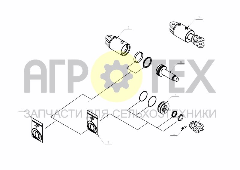 Чертеж CYLINDER D100-D50X335+55 (KK359024)