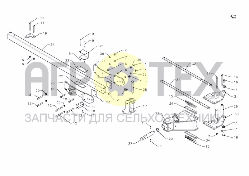 PACKOMAT S-ARM FRONT SECTION (№8 на схеме)