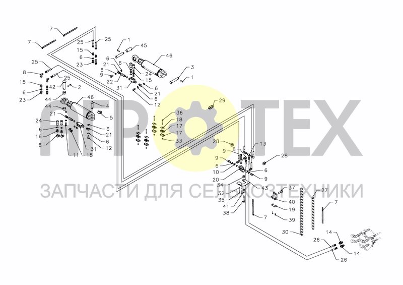 PW/RW-HYDRAULICS S-ARM REAR SECTION STEPWISE-ED (№33 на схеме)