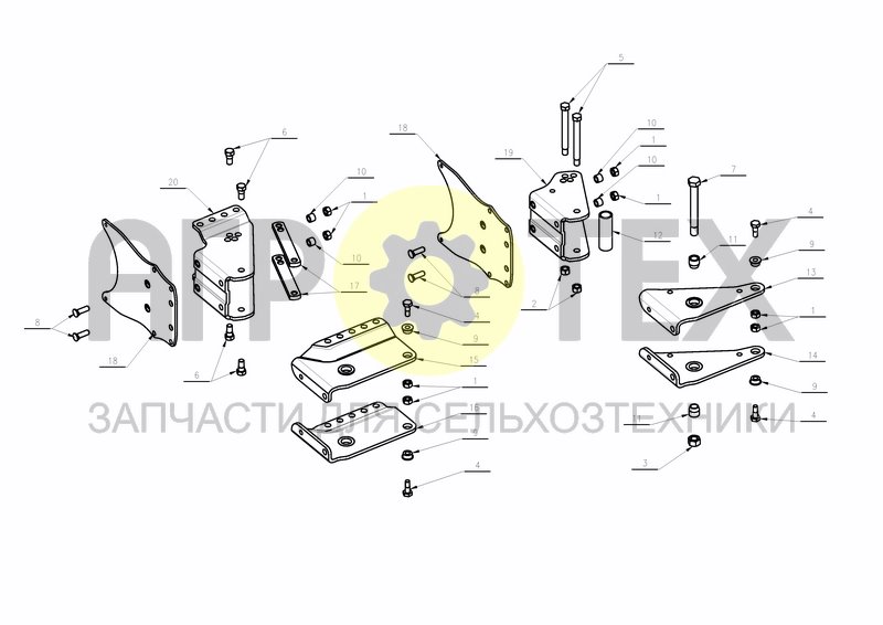 LEG BRACKETS STEPWISE & VARIOMAT (№6 на схеме)