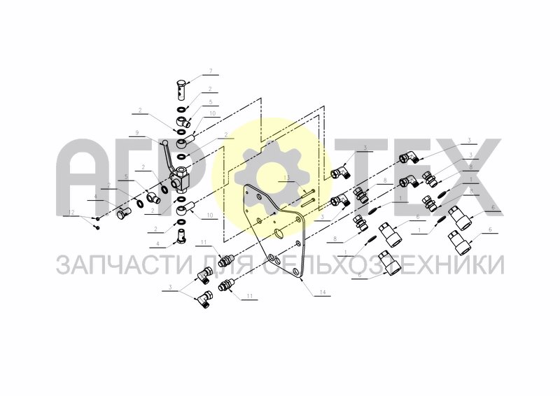 Чертеж HYDRAULIC SUPPORT-TURNING AND VARIOMAT