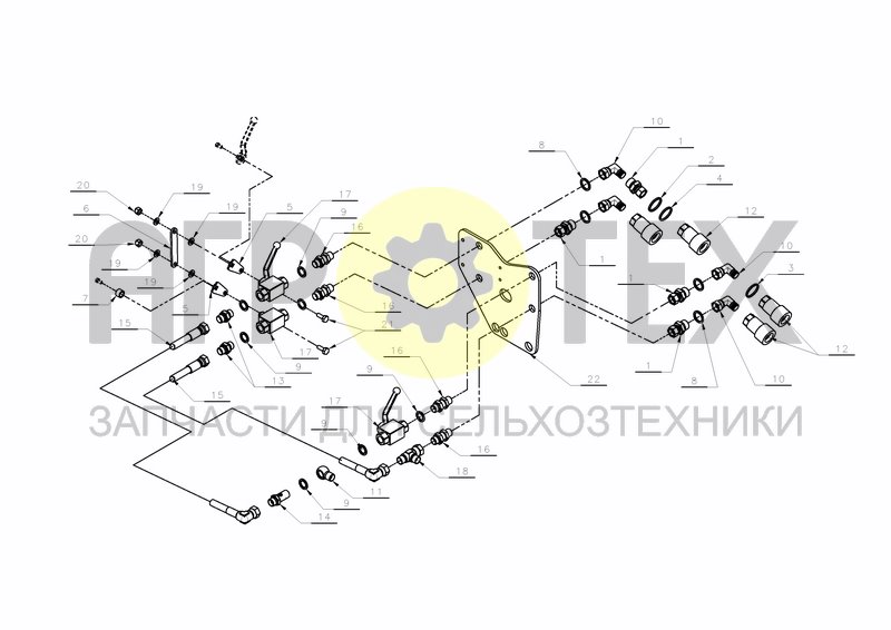 HYDRAULIC SUPPORT-TURNING AND PACKOMAT (№20 на схеме)