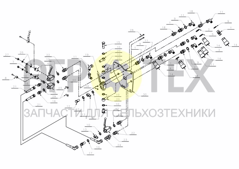 HYDRAULIC SUPPORT-TURNING-VARIO AND PACKOMAT (№27 на схеме)