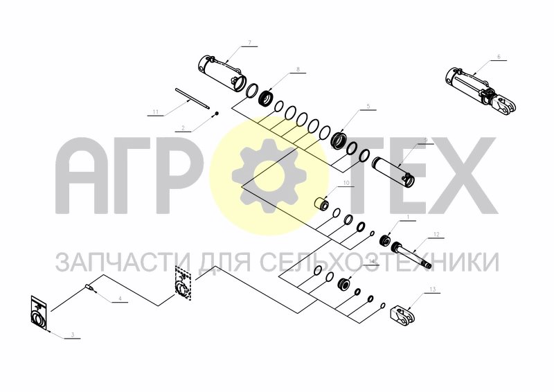 Чертеж TELESCOPE CYL D95-D78,5-D65-D35X480+375 (KK359102)