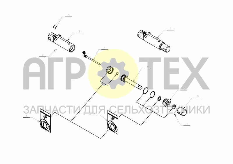 CYLINDER D63-D32X310+120(A133227388) (№7 на схеме)