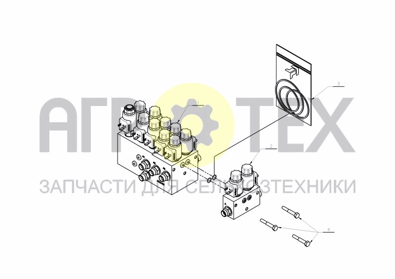 Чертеж HYDRAULIC VALVE BLOCK