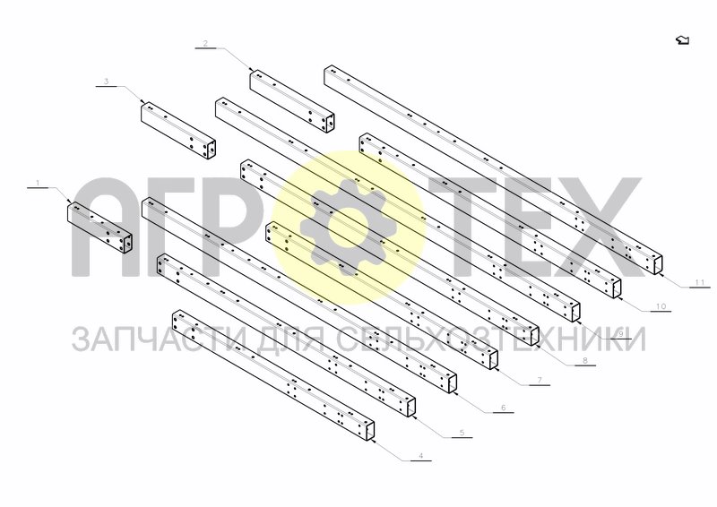 Чертеж MAIN FRAME 300 4-6 FURROW