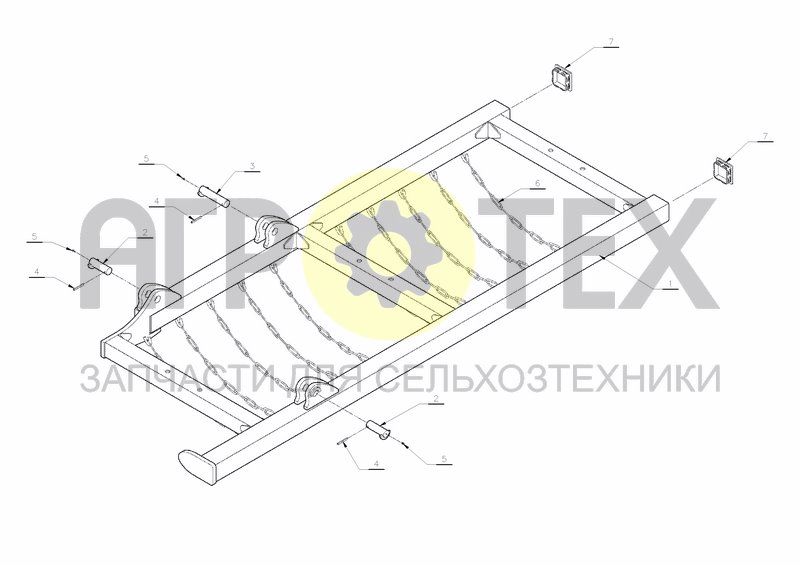 Чертеж SIDE FRAME 960 LEFT