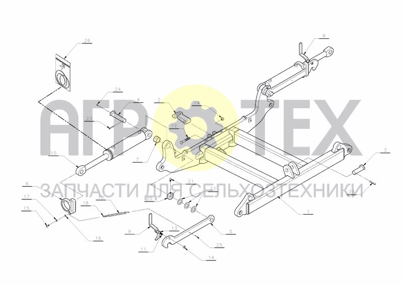 Чертеж CENTER FRAME 940-960