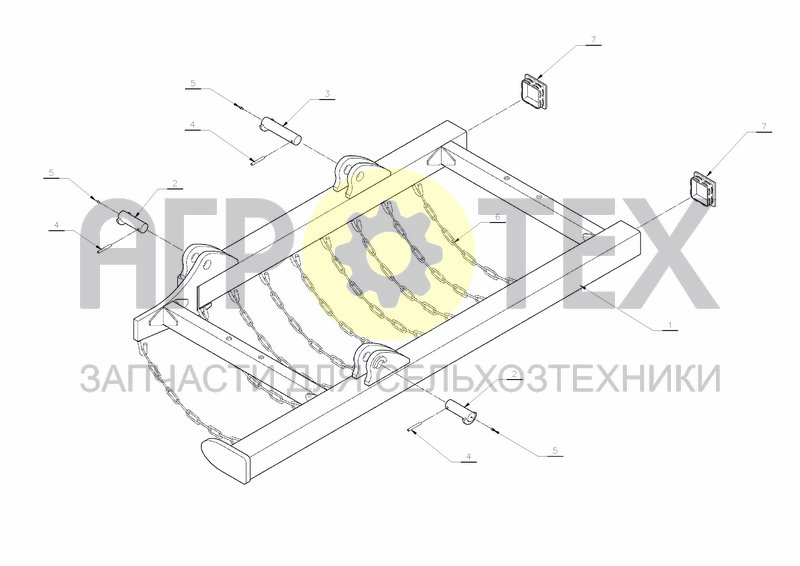 Чертеж SIDE FRAME FP 70 400-450 LEFT