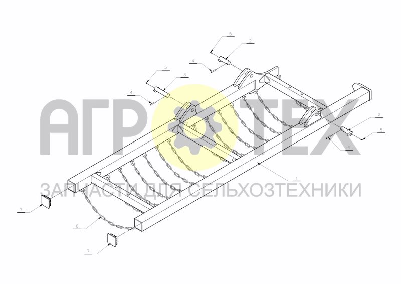 Чертеж SIDE FRAME FP 70-600 RIGHT