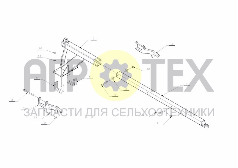 Чертеж TOWING PARTS TELESCOPIC N55-220-380