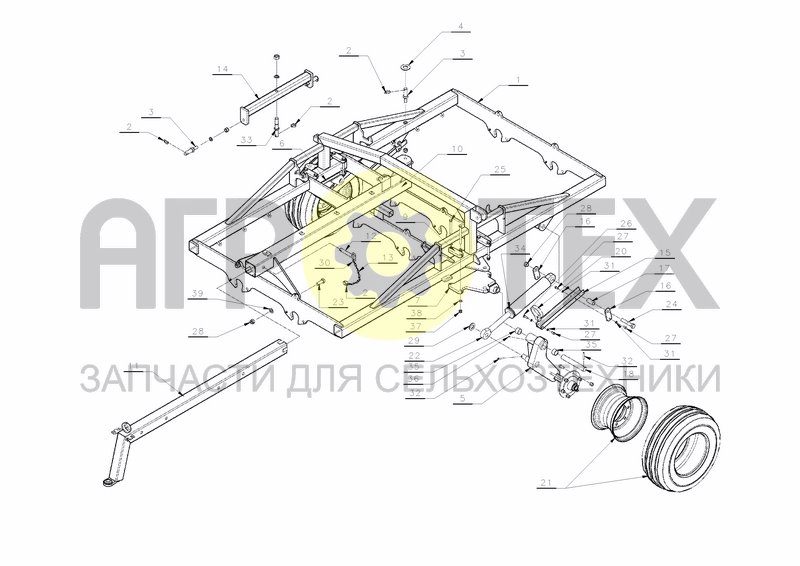 Чертеж WHEEL WAGON DP 902 315-435