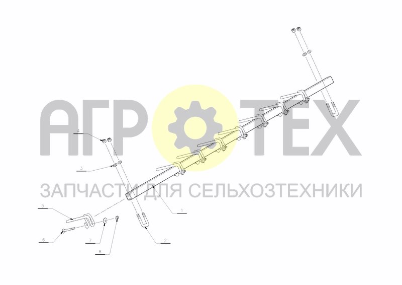 Чертеж CLAMPING BAR MOUNTED N55-220-300