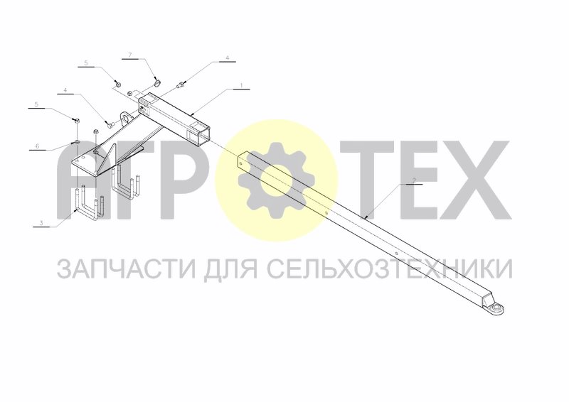 Чертеж DRAWBAR COMPLETE N55 220-380