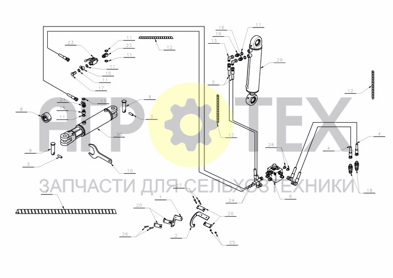 Чертеж HYDRAULICS + SEQUENCE VALVE