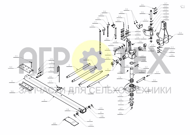 HEADSTOCK & DRAGBAR (№37 на схеме)