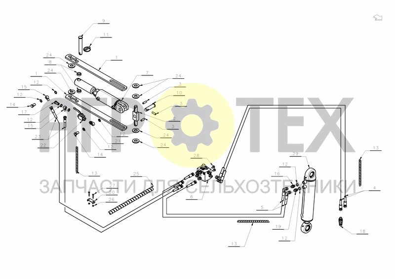 Чертеж HYDRAULICS ALIGNMENT SYSTEM STEPWISE