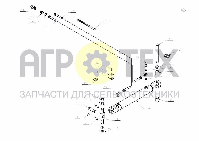 Чертеж FRONT FURROW ADJUSTMENT HS-200