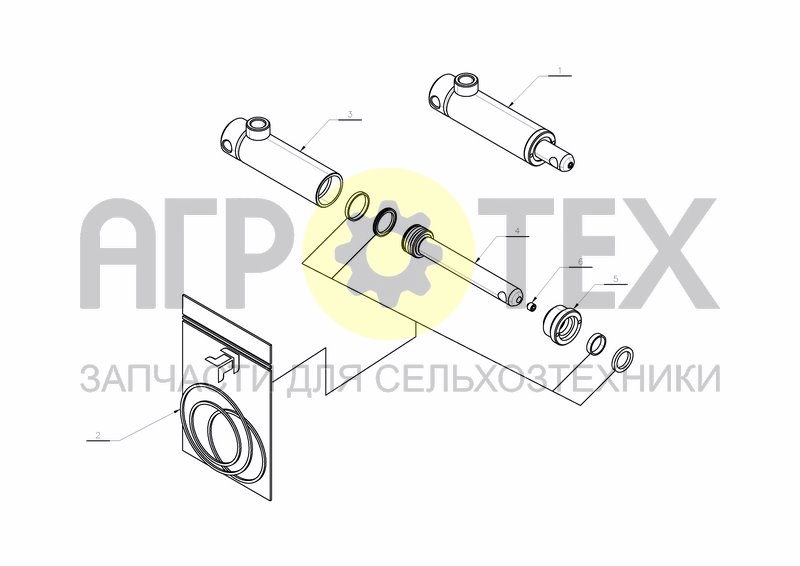 Чертеж CYLINDER D32/D20 X 165 + 75(A152092088)